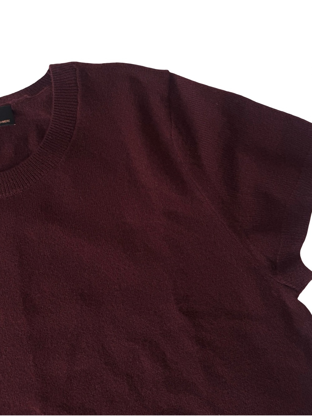 Quince Women’s Rich Burgundy 100% Mongolian Cashmere Tee Size XL - Picture 4 of 9